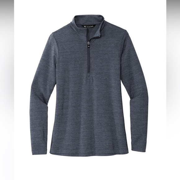 NEW! Travis Mathew Womens S Crestview 1/4 Zip Vintage Indigo Heath Long Sleeve - Picture 3 of 11